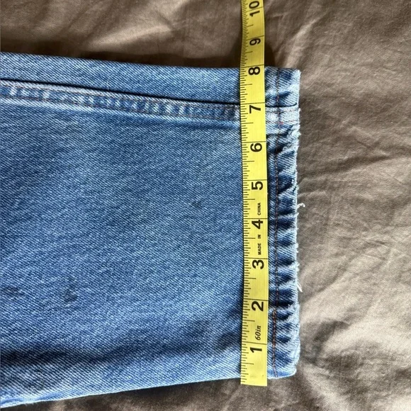 Vtg RUSTLER Thrashed Straight Jeans Mens 33x30 100% Cotton Distressed 90s Denim - Picture 11 of 11